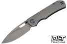 Kunwu Verta Excalibur - Orange Peel Titanium - Stonewashed Elmax Blade