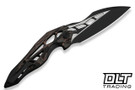WE Knife Arrakis Flipper - Black Integral Titanium with Copper Foil Carbon Fiber Inlay - Black Stonewashed Vanax Blade and Satin Flat