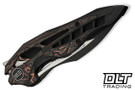 WE Knife Arrakis Flipper - Black Integral Titanium with Copper Foil Carbon Fiber Inlay - Black Stonewashed Vanax Blade and Satin Flat