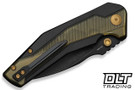 CIVIVI Knives 24008C-2 Wellmax - Black Aluminium with Polished Yellow Ultem Inlay - Black Stonewashed 14C28N Blade