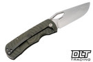 McNees Dixon MagnaCut - Atomic Green & Bronze Shockwave Titanium - Satin Hardware - Satin Stonewashed Blade