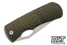 McNees Dixon MagnaCut - Atomic Green & Bronze Shockwave Titanium - Satin Hardware - Satin Stonewashed Blade