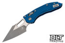 Microtech Stitch Ram-Lok - Antique Blue Titanium Frag Handle - Apocalytpic Blade - Marfione Select - 169RL-10APFRMS2