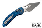 Microtech Stitch Ram-Lok - Antique Blue Titanium Frag Handle - Apocalytpic Blade - Marfione Select - 169RL-10APFRMS2