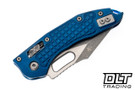 Microtech Stitch Ram-Lok - Antique Blue Titanium Frag Handle - Apocalytpic Blade - Marfione Select - 169RL-10APFRMS2