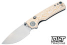 Vosteed Porcupine - Bamboo Micarta - Stonewash 14C28N Drop Point Blade