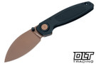 Vosteed Shilin Cutter - Vanchor Lock - Black Aluminum -Copper Dune Elmax Blade