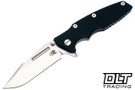 Hinderer Eklipse Skinny Fullered Harpoon Spear - Working Finish Titanium - Stonewashed Blade - Black G-10