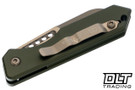 Heretic Jinn Auto - Wharncliffe Bronze MagnaCut Blade - OD Green Aluminum Chassis
