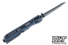 Piratech Kraki Lite - Dragon Scale Pattern Blue Canyon Richlite - Black PVD S30V Blade