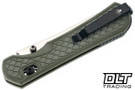 Piratech Kraki Lite - Dragon Scale Pattern Green G-10 - Satin S30V Blade