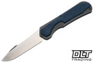 Piratech Slippy Kraki - Titanium - Blue Canyon Richlite Inlay - Hand Satin S90V Blade