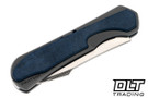 Piratech Slippy Kraki - Titanium - Blue Canyon Richlite Inlay - Hand Satin S90V Blade
