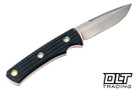Vehement Foreman - Black Frag G-10 - Orange Liners - High Spector Blade - Black Leather Cross Draw - Orange Stitching