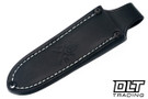 Vehement Foreman - Black Frag G-10 - Red Liners - Satin Blade - Black Leather - White Stitching