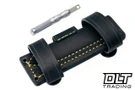 Vehement Foreman - Black Frag G-10 - Yellow Liners - Satin Blade - Black Leather Cross Draw - Yellow Stitching
