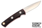 Vehement Knives - Custom Foreman - Black and Red GripX - Red Liners - HG Counter Polished Blade - Mosaic Pins - Red Leather - Red Stitching - Tapered Tang #655