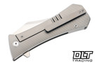 Auxiliary Manufacturing Pocket Bowie XL - Micro Milled Titanium - Stonewash M390 Blade