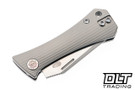 Auxiliary Manufacturing Coffin Tanto Slipjoint - Micro Milled Titanium - Stonewash M390 Blade