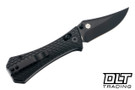 Auxiliary Manufacturing Pocket Bowie Crossbar - Black Milled Aluminum - Black PVD 14C28N Blade