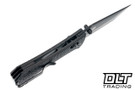 Auxiliary Manufacturing Coffin Tanto Crossbar - Black Milled Aluminum - Black PVD 14C28N Blade