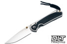 Chris Reeve Small Sebenza 31 - Polished Titanium & Blade - Bog Oak Inlay - #58