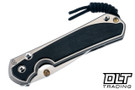 Chris Reeve Large Sebenza 31 - Polished Titanium & Blade - Bog Oak Inlay - #49