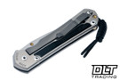 Chris Reeve Large Sebenza 31 - Polished Titanium & Blade - Bog Oak Inlay - #49