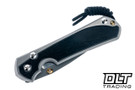 Chris Reeve Large Sebenza 31 - Polished Titanium & Blade - Bog Oak Inlay - #51