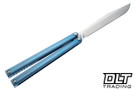 MachineWise Opus V2 - Ice Blue Fade Titanium - Stonewash S35VN Blade #789