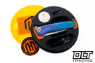 MachineWise Sonora - Raw Ti Bolster - Streamline Distressed Midnight Fade Titanium - Laser Blast S90V Blade #2077