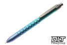 MachineWise ROTA Pen - Parker - Teal Knurled Titanium - Twist Cap #0318