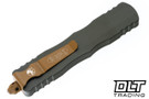Microtech Dirac Delta D/E - Moss Green Handle - Cerakote Blade - 227-1MG-C26