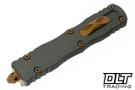 Microtech Dirac Delta D/E - Moss Green Handle - Cerakote Blade - 227-1MG-C26