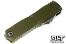 Microtech UTX-70 Gen IV D/E - OD Green Handle - Stonewashed Blade - 11474-10OD