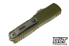 Microtech UTX-70 Gen IV D/E - OD Green Handle - Stonewashed Blade - 11474-10OD