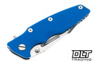 Hinderer Eklipse Skinny Fullered Harpoon Spanto - Stonewashed Titanium & Blade - Blue G-10
