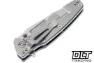 Hinderer Eklipse Skinny Fullered Harpoon Spanto - Stonewashed Titanium & Blade - OD Green G-10