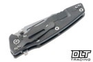 Hinderer Eklipse Skinny Fullered Harpoon Spanto - Working Finish Titanium - Stonewashed Blade - OD Green G-10
