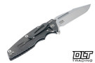 Hinderer Eklipse Skinny Fullered Harpoon Spanto - Working Finish Titanium - Stonewashed Blade - Black G-10 - Back
