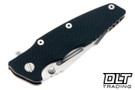 Hinderer Eklipse Skinny Fullered Harpoon Spanto - Bronze Anodized Titanium - Stonewashed Blade - Black G-10