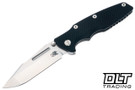 Hinderer Eklipse Non Flipper Skinny Fullered Harpoon Spanto - Working Finish Titanium - Stonewashed Blade - Black G-10