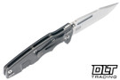 Hinderer Eklipse Non Flipper Skinny Fullered Harpoon Spanto - Working Finish Titanium - Stonewashed Blade - Black G-10