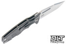 Hinderer Eklipse Non Flipper Skinny Fullered Harpoon Spanto - Working Finish Titanium - Stonewashed Blade - OD Green G-10