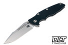 Hinderer Eklipse Non Flipper Skinny Fullered Harpoon Spear - Working Finish Titanium - Stonewashed Blade - Black G-10