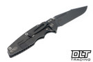 Hinderer Eklipse Non Flipper Skinny Fullered Harpoon Spear - Working Finish Titanium & Blade - Black G-10 - Back