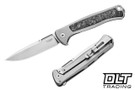 LionSteel Emmet - Grey Titanium - Carbon Fiber Inlay - Stonewashed MagnaCut Blade