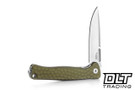 LionSteel Emmet - Green Hammertone Aluminum - Stonewashed MagnaCut Blade