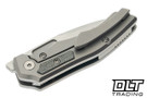 Griffin Scout F2 - Stonewashed Titanium - Black Micarta Inlay - Satin MagnaCut Blade