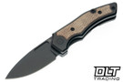 Griffin Scout F2 - Blackwash Titanium - Natural Micarta Inlay - Blackwash MagnaCut Blade